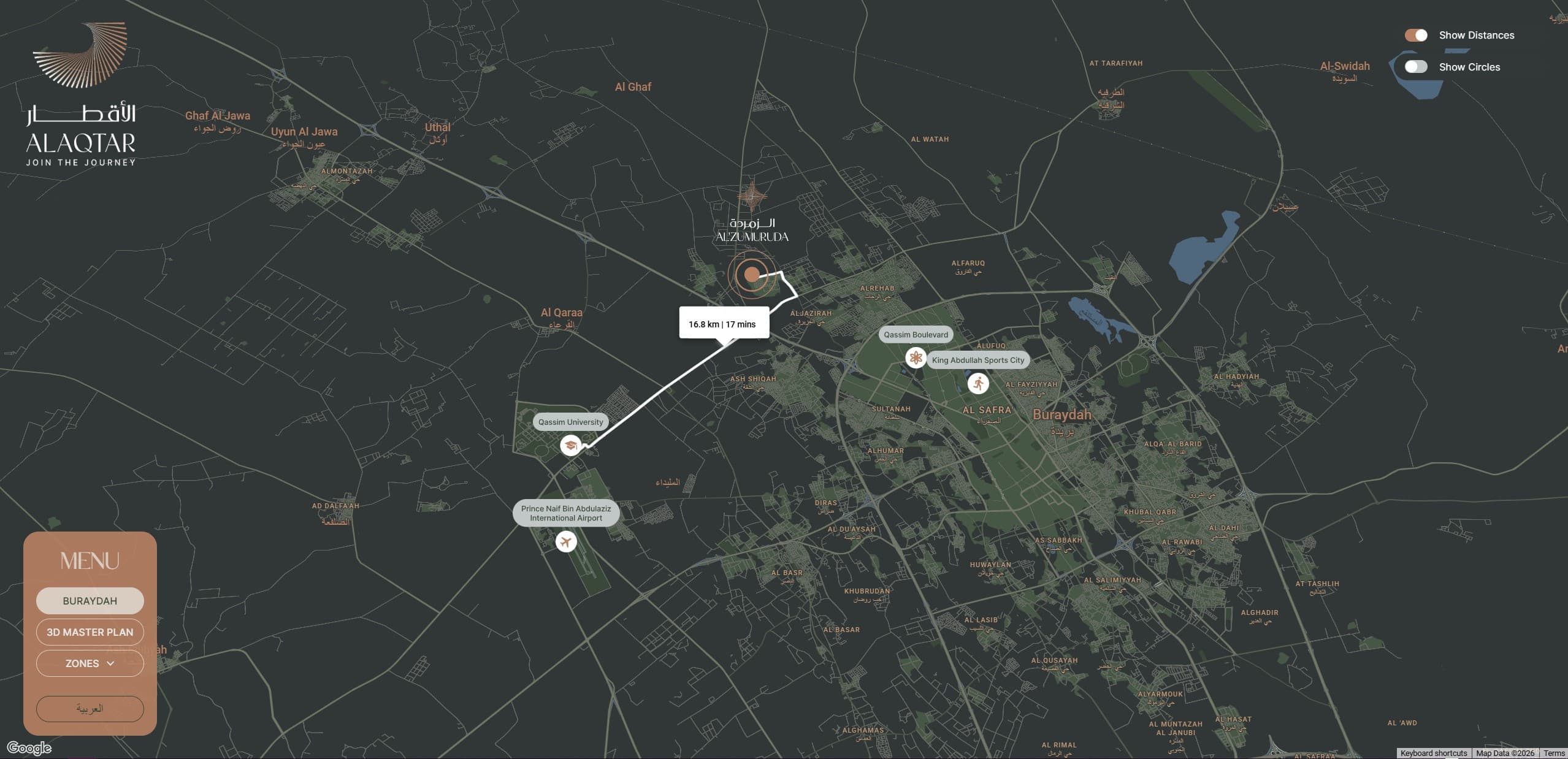 Alaqtar Interactive Map — React, JavaScript, SCSS